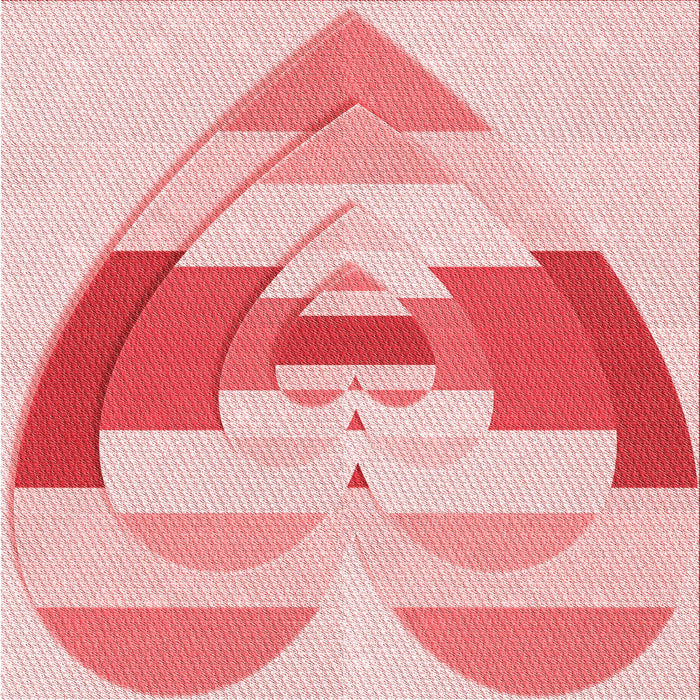 Round Patterned Pink Rug, pat3833rd