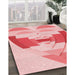 Patterned Pink Rug in Family Room, pat3833rd