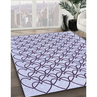 Patterned Lavender Blue Rug, pat3834blu