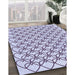 Machine Washable Transitional Lavender Blue Rug in a Family Room, wshpat3834blu