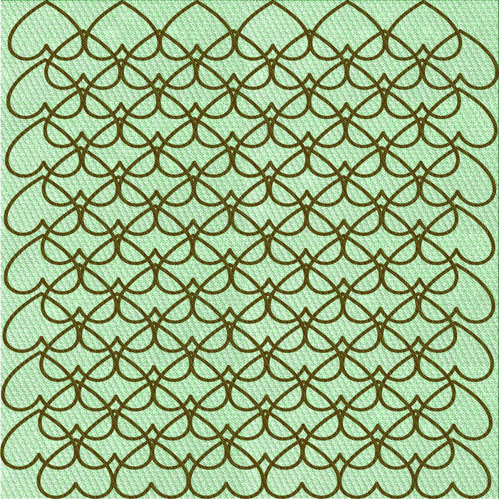 Round Patterned Olive Green Rug, pat3834grn