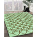 Machine Washable Transitional Olive Green Rug in a Family Room, wshpat3834grn