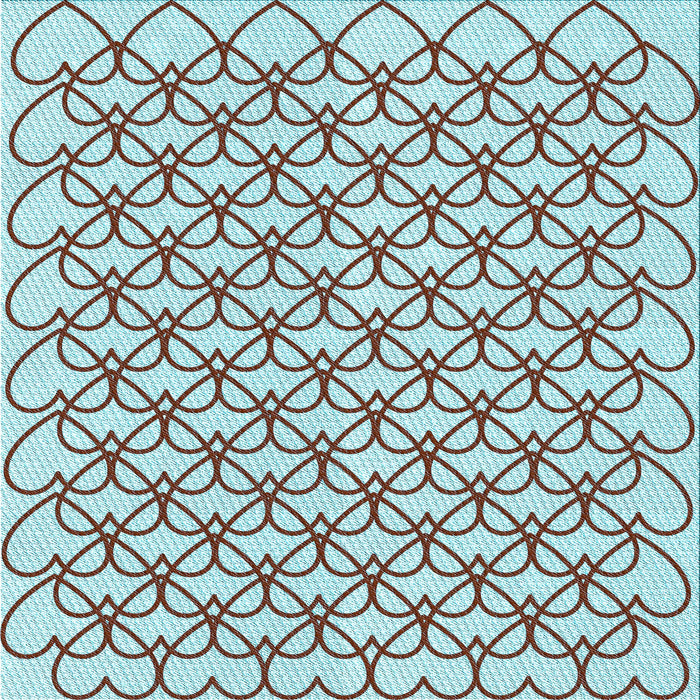 Round Patterned Platinum Gray Rug, pat3834lblu