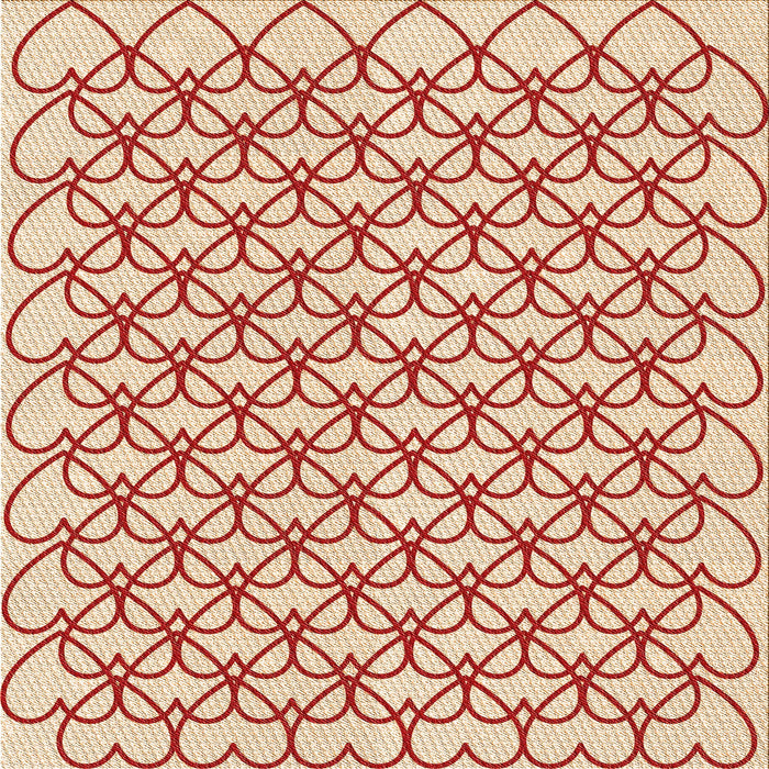 Round Patterned Bright Orange Rug, pat3834org