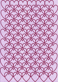 Machine Washable Transitional Magenta Pink Rug, wshpat3834pur