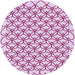 Square Patterned Magenta Pink Rug, pat3834pur