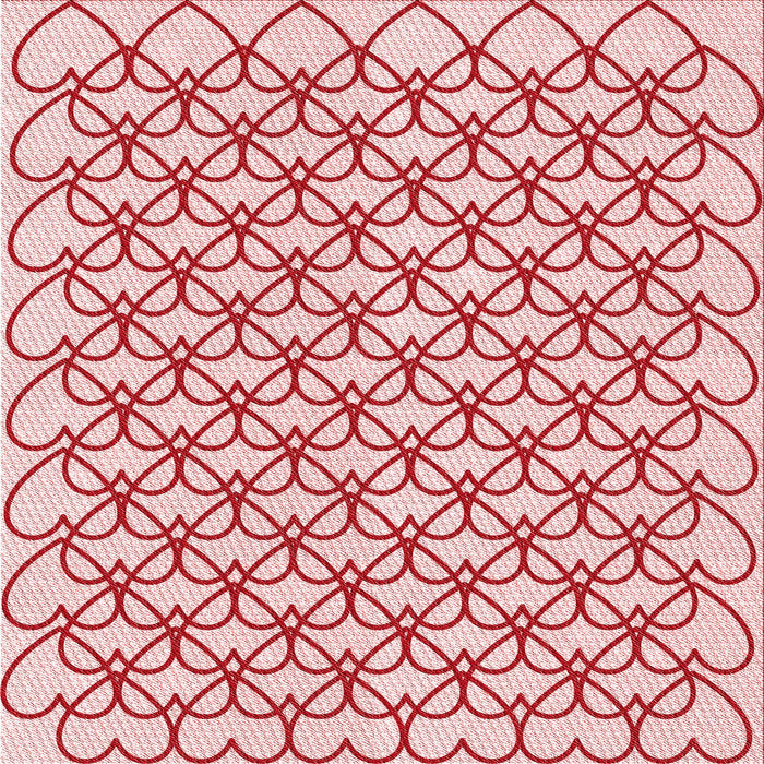 Round Patterned Red Rug, pat3834rd