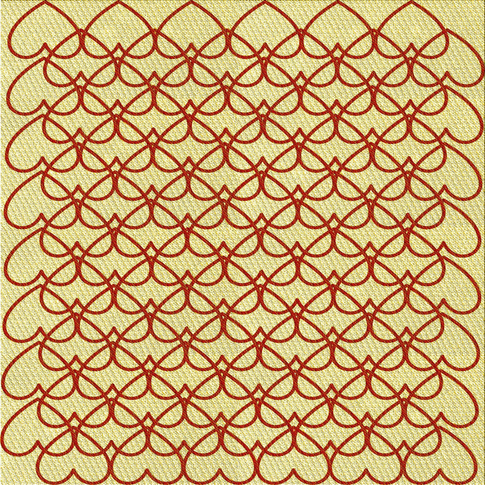 Round Patterned Orange Rug, pat3834yw