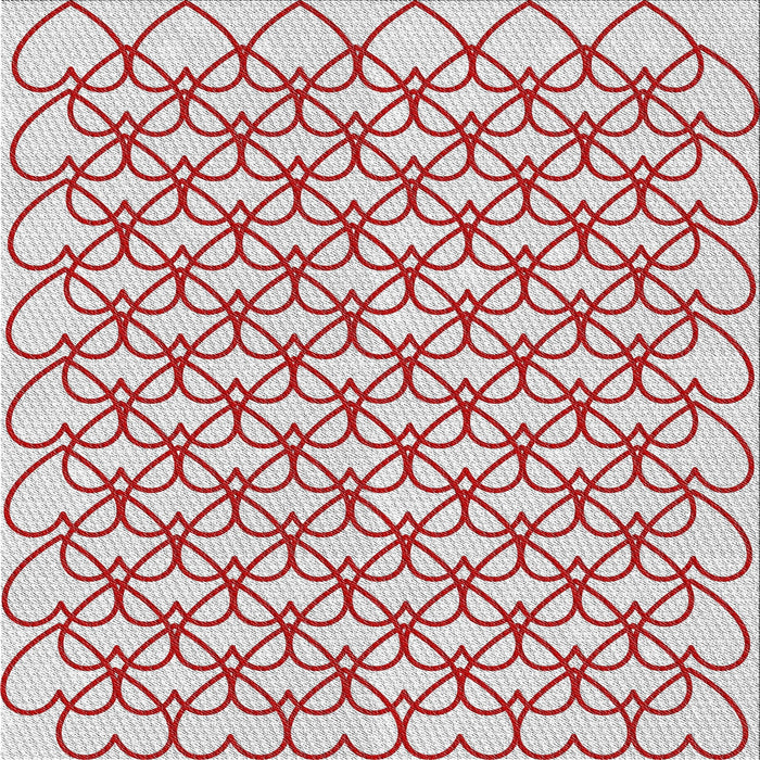 Sideview of Machine Washable Transitional Cherry Red Rug, wshpat3834