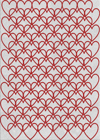 Machine Washable Transitional Cherry Red Rug, wshpat3834