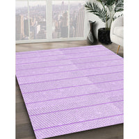 Patterned Violet Purple Rug, pat3835pur