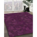 Patterned Dark Raspberry Purple Rug in Family Room, pat3836brn