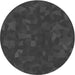 Square Patterned Charcoal Black Rug, pat3836gry