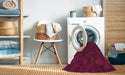 Machine Washable Transitional Raspberry Red Rug in a Washing Machine, wshpat3836org