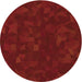 Square Machine Washable Transitional Cranberry Red Rug in a Living Room, wshpat3836yw