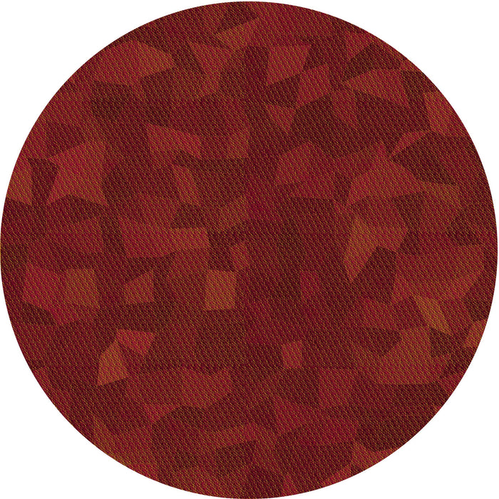Square Patterned Cranberry Red Rug, pat3836yw