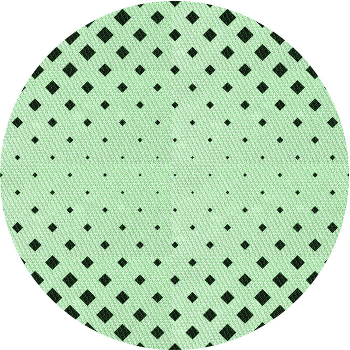 Square Patterned Mint Green Rug, pat3837grn