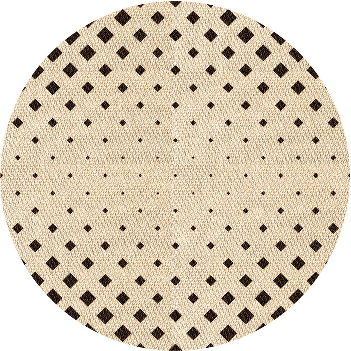 Square Patterned Copper Brown Rug, pat3837org