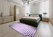 Patterned Lilac Purple Rug in a Bedroom, pat3837pur