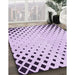Patterned Lilac Purple Rug in Family Room, pat3837pur
