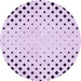 Square Machine Washable Transitional Lilac Purple Rug in a Living Room, wshpat3837pur