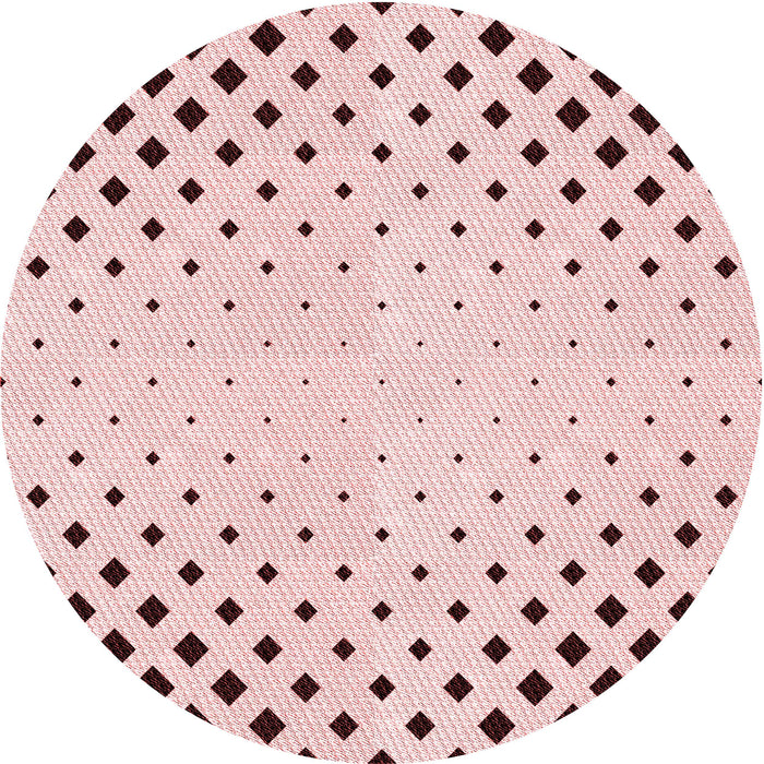 Square Patterned Pink Rug, pat3837rd