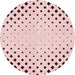 Square Patterned Pink Rug, pat3837rd