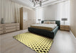 Patterned Sun Yellow Rug in a Bedroom, pat3837yw