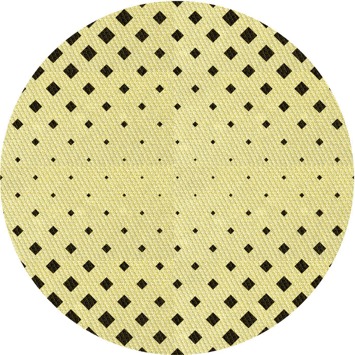 Square Machine Washable Transitional Sun Yellow Rug in a Living Room, wshpat3837yw