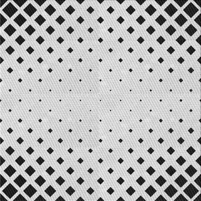 Square Patterned Off-White Novelty Rug, pat3837