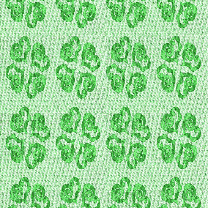 Patterned Green Rug, pat3838grn