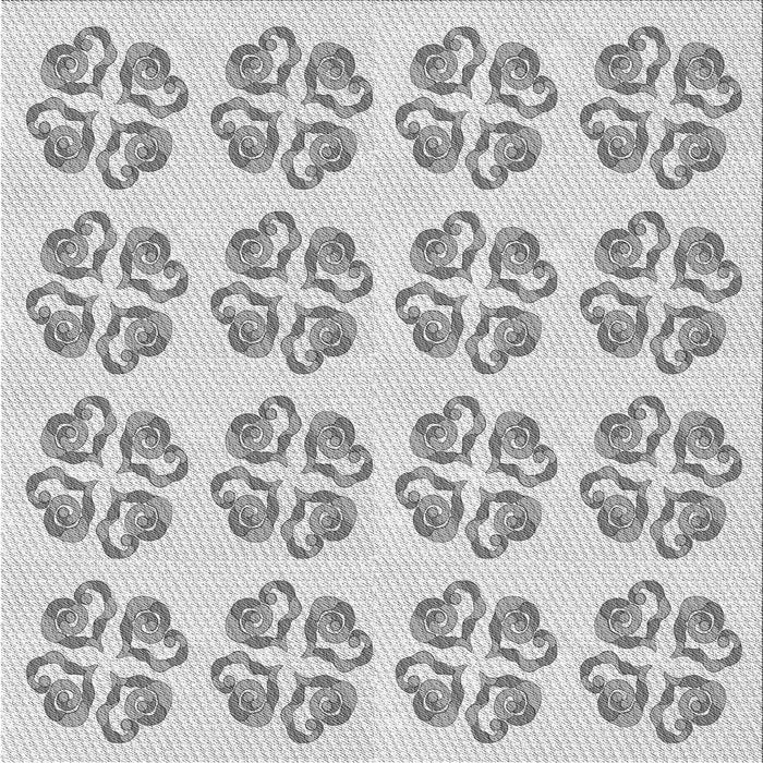 Round Machine Washable Transitional Platinum Gray Rug, wshpat3838gry