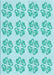 Patterned Turquoise Green Rug, pat3838lblu