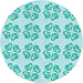 Square Patterned Turquoise Green Rug, pat3838lblu