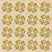 Round Patterned Golden Blonde Gold Rug, pat3838org