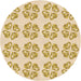 Square Patterned Golden Blonde Gold Rug, pat3838org