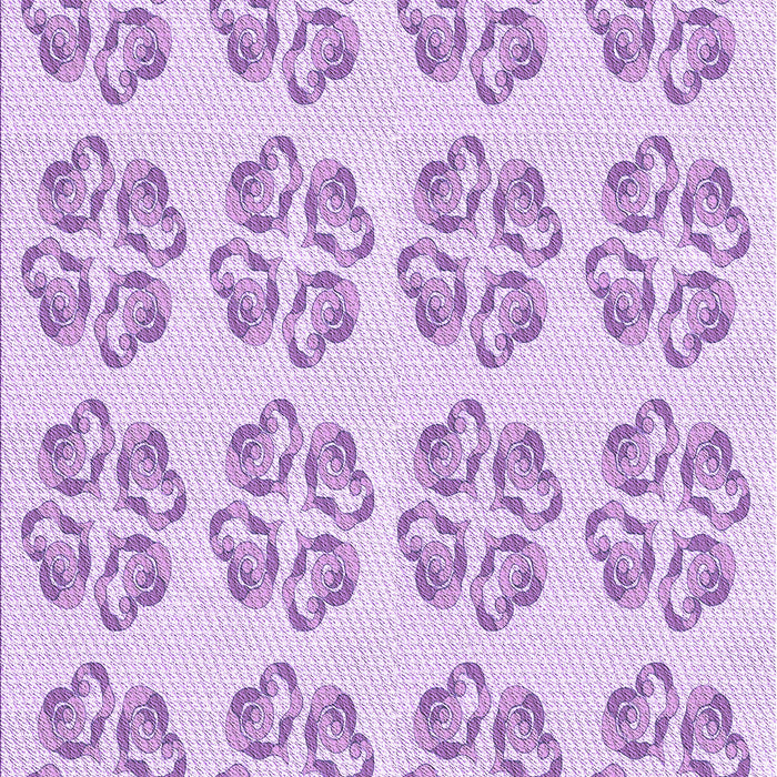 Machine Washable Transitional Purple Rug, wshpat3838pur