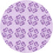 Square Patterned Purple Rug, pat3838pur