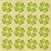 Round Patterned Green Rug, pat3838yw