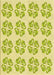 Machine Washable Transitional Green Rug, wshpat3838yw