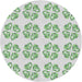 Sideview of Patterned Green Novelty Rug, pat3838