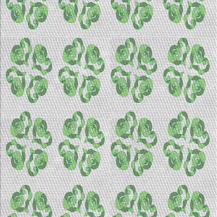 Machine Washable Transitional Green Rug, wshpat3838