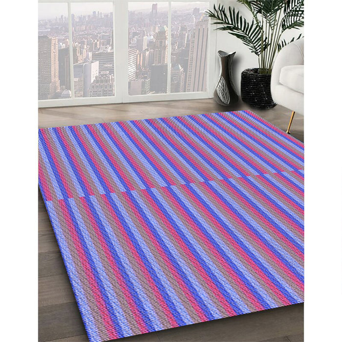 Patterned Medium Purple Rug in Family Room, pat3839pur