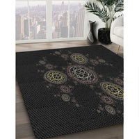 Patterned Gray Novelty Rug, pat383