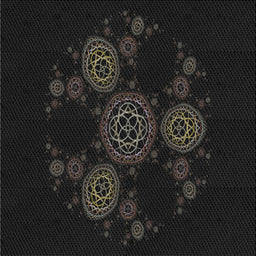 Square Patterned Gray Novelty Rug, pat383
