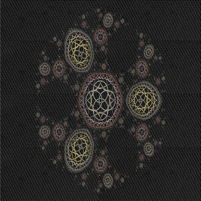 Square Patterned Gray Novelty Rug, pat383