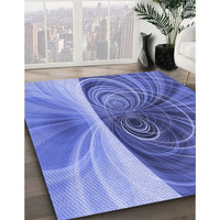 Patterned Sky Blue Rug, pat384blu