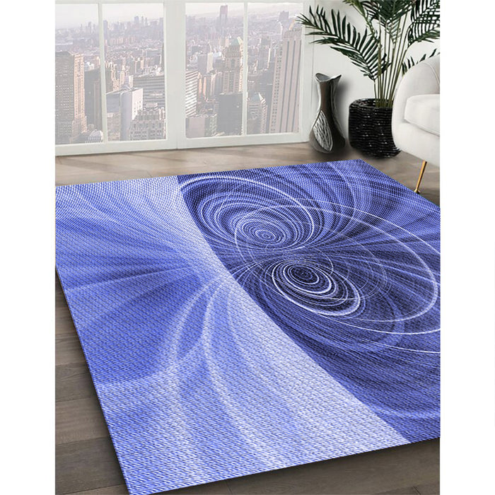 Machine Washable Transitional Sky Blue Rug in a Family Room, wshpat384blu