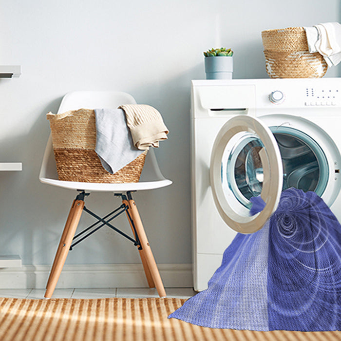 Machine Washable Transitional Sky Blue Rug in a Washing Machine, wshpat384blu