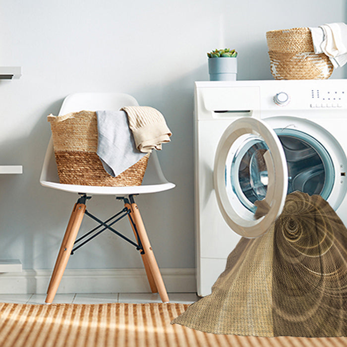 Machine Washable Transitional Red Brown Rug in a Washing Machine, wshpat384brn